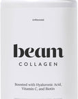 Beam Collagen Powder, Collagen for Women, Collagen with Hyaluronic Acid, Collagen Peptides Type 1 and 3, with Biotin, Grass Fed Bovine, Third-Party Tested, Best for Coffee, Vitamin C, 30 Servings