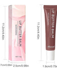 Summer Hydrating Lip Butter Balms Lip Gloss,Natural Vegan Lip Balm Tinted for Instant Moisture,Shine,Hydration Brown-Tinted,Soothes & Softens Dry Lips,Bálsamo labial hidratante 03#Almond (0.5 Fl Oz)