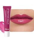 Summer Hydrating Lip Butter Balms Lip Gloss,Natural Vegan Lip Balm Tinted for Instant Moisture,Shine,Hydration Purple-Tinted,Soothes & Softens Dry Lips,Bálsamo labial hidratante 04#Cherry (0.5 Oz)