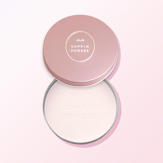 Suppin Translucent Pressed Powder Foundation + Overnight Skincare, Makeup Setting Powder & Matte Face Powder with Shea Butter, Amino Acids& Aloe Extract from Japanese Skincare PINK PLUSH