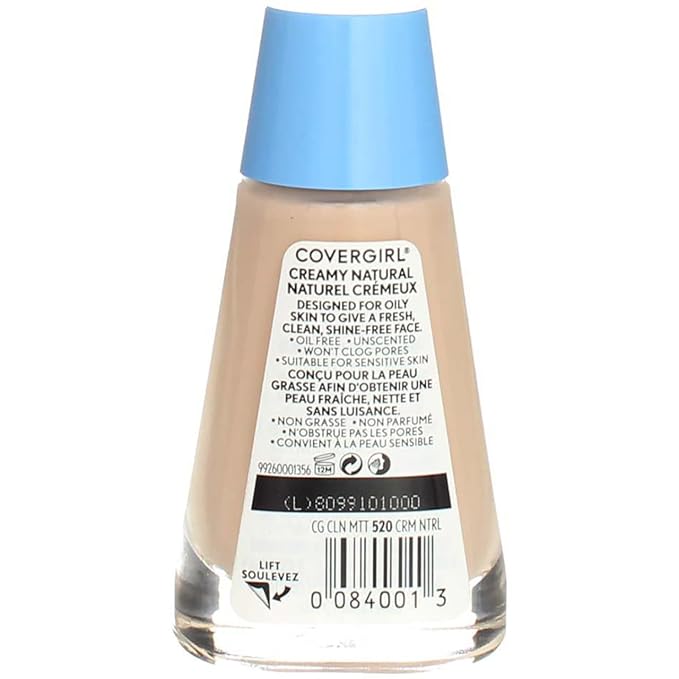 CoverGirl Clean Oil Control Liquid Makeup, Creamy Natural 520 1 fl oz (30 ml)