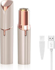 Facial Hair Removal for Women, Mini Hair Remover, Electric Razor Shaver Portable Bikini Epilator for Lips, Chin, Armpit, Peach Fuzz, Fingers, Neck, Cheek and USB Rechargeable (Gold)