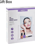 HIEEY Lighted Makeup Mirror, Hollywood Vanity Mirror with Lights, Three Color Lighting Modes, and 5X Magnification Mirror, Smart Touch Control, 360°Rotation (17.3in,White,Gift Box)
