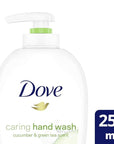 Dove Caring Hand Wash Cucumber & Green Tea Scent | PH Balanced Scented Moisturizing Hand Soap for Working Hands and Dry Hands | 8.45 Oz