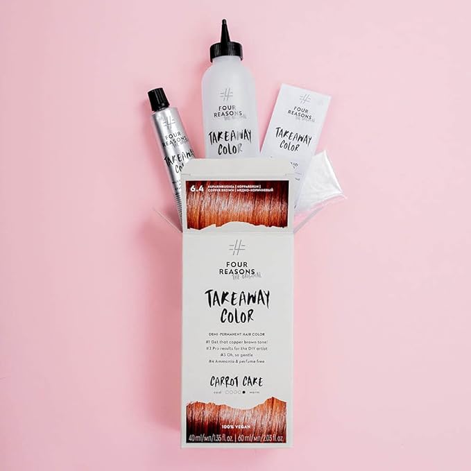 Four Reasons Takeaway Root Touch Up Hair Dye – Cocoa Bean 5.0 – Demi-Permanent Color - Gray Coverage Root Hair Dye for Women –Vegan & Fragrance Free