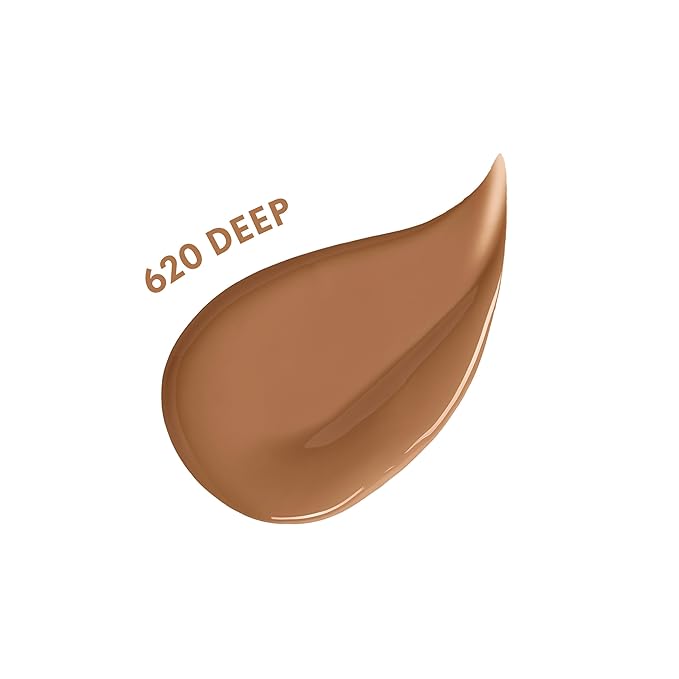 COVERGIRL Clean Fresh Nourishing Skin Tint, 620 Deep, Liquid Foundation, Dewy Finish, Infused with Coconut & Aloe, Vegan Formula