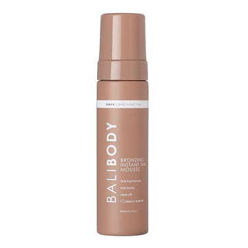 Bali Body Instant Tan Mousse | Wash-off instant bronzing mousse, streak-free with quick-dry finish | Chocolate-tinted body makeup for a natural glow | 200ml/6.7oz