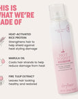 Drybar Hot Toddy Heat Protectant Mist Blanc Scent - Travel Size Lightweight Heat Protectant for Hair protects from Heat & Styling with Curling, Straightening and Styling Irons