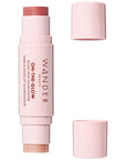 Wander Beauty On-the-Glow Blush and Illuminator - Sienna Sunset/Nude Glow - 7-in-1 Hydrating Cream Blush & Highlighting Stick - Stick Blush for Cheeks, Lip & Body - Highlighter Makeup & Blush - 0.4 oz