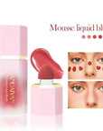 AKARY Soft Cream Blush Makeup, Velvet Mousse Liquid 06 Chocolate