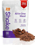 310 Nutrition All-In-One Meal Replacement Shake Powder - Plant-Based Protein Smoothie Blend w/High Fiber, Probiotics & Adaptogens - Low Carb, Vegan, Keto & Paleo Friendly - Mocha - 14 Srv
