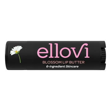 Ellovi Natural Lip Butter Lip Balm - Blossom - Pure Enough to Eat - Made With Just 6 Vegan Ingredients - Moisturizing Lip Care for All Day Hydration (Single)