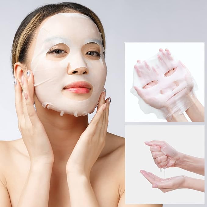 50Combo Korean Face Sheet Mask Gift Pack, Hydrating, Ceramide, Collagen