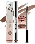 Matte Lip Gloss Stain-Peel Off Lip Liner Tattoo, Light Taupe Lip Tint，Long Lasting Peel Off Lip Stain, Waterproof Transfer-proof Lip Mask Lip Liner Peel Off Lip Gloss,Stayn Lip Makeup. #04
