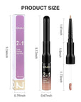 Kaely 2-in-1 Matte Lipstick and Lip Liner, Liquid Lip Stain Makeup for women Long Lasting Waterproof Smudge Proof, labiales matte mate larga duracion listip 24 hours originales, 56 Bright Nude