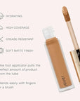 Jouer Essential High Coverage Liquid Concealer - Brightening Concealer - Color Corrector for Under Eye Dark Circles, Spot Coverage, and Eye Primer - Soft Matte Finish, Honey
