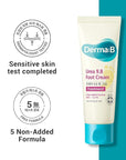 Derma B | Urea 9.8% Foot Cream | Foot Lotion for Dry Cracked Heel Treatment | Camellia Oil, Urea Cream for Feet | Hypoallergenic Leg Cream for Sensitive Skin | Woody Scent Foot Care | 2.7 fl oz (80ml)