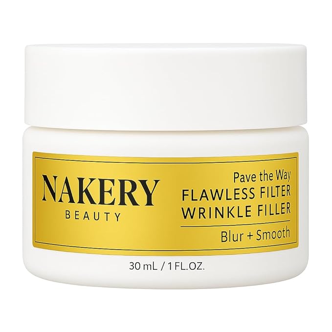 Nakery Pave The Way Flawless Filter Wrinkle Filler, Anti Aging Face Cream for Women, Instantly Smooths Deep Wrinkles, Blurs Imperfections, Skin Tightening Primer, Clinically Proven Formula Made in USA