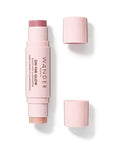 Wander Beauty On-the-Glow Blush and Illuminator - Dusk/Nude Glow - 7-in-1 Hydrating Cream Blush & Highlighting Stick - Stick Blush for Cheeks, Lip, Face & Body - Highlighter Makeup & Blush - 0.4 oz