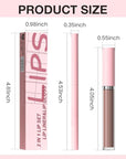 evpct Retractable 1Pcs Lip Liner Pencils and 1 Pcs Lip Gloss Makeup Set for Shaping & Sculpting Lips, Taupe Long-Lasting Waterproof Longwear Matte Rich Lip Colors Liner Crayon Liquid Lipstick 12#