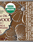 US Organic 100% Pure Cedarwood Essential Oil (Atlas) - USDA Certified Organic, Steam Distilled (More Size Variations Available) (10 ml / .33 fl oz)