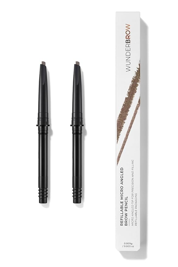 WUNDERBROW Micro-Sculpt Refillable Brow Pencil Refills, Includes 2 Refillable Cartridge's (Brunette)
