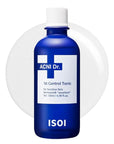 ISOI ACNI Dr. 1st Control Toner, Plant-Based Soothing Acne Toner for Face, for Oily & Sensitive Skin, Total Sebum Care & Refreshing Hydration with Cooling Effect, Korean Skin Care (4.39 fl.oz/130ml)