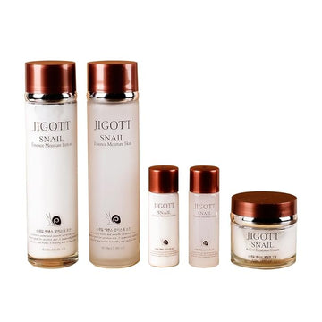 Snail Essence Moisture Skin Care 3Set, K Beauty Snail Cream, Moisturizer, Toner, Anti-Aging Hydration