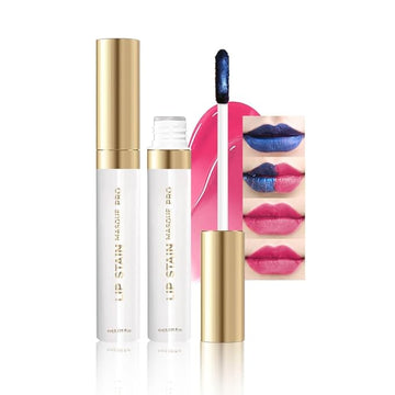 Lip Stain - Wipe-Off &Peel Off Lip Color | Waterproof, Long Lasting, Transfer-Resistant, Smudge-Proof Lip Tint | Easy Wipe Finish, High Pigment | All-Day Vibrant Kiss-Proof Lip Stain, vibrant pink+01#