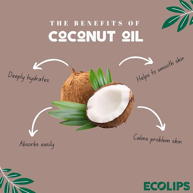 Eco Lips LIP SUGAR SCRUB 2 Pack (2-0.5oz jars) 100% Organic Lip Care Treatment with Organic Sugar & Coconut Oil - Gently Exfoliate & Polish Dry, Flaky Lips, 100% Edible (Vanilla Bean & Brown Sugar)
