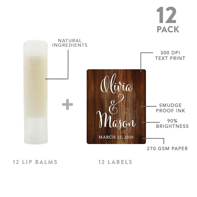 Andaz Press Personalized Bridal Shower Bachelorette Balm