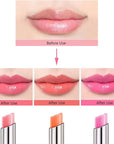 evpct 3Pcs Peach Strawberry Orange Color Changing Change Lipstick Lip Balm Set for Women Korean Magic Lipstick Color Change Changing Lip Tint Tinted Stain Balm Long Lasting Waterproof Crystal Lipstick
