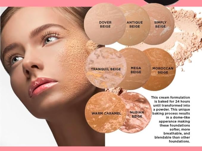 Jolie Baked Mineral Colour Tones Foundation - Ultra Beathable & Blendable Skin Perfecting Foundation (Dover Beige)