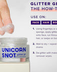 UNICORN SNOT Holographic Face Glitter & Body Glitter Gel | Holiday Glitter Makeup: Stocking Stuffers & Christmas Gift | Hair Glitter, Vegan & Cruelty-Free, 1.7 oz 3-Pack (Disco/UV/Sky)