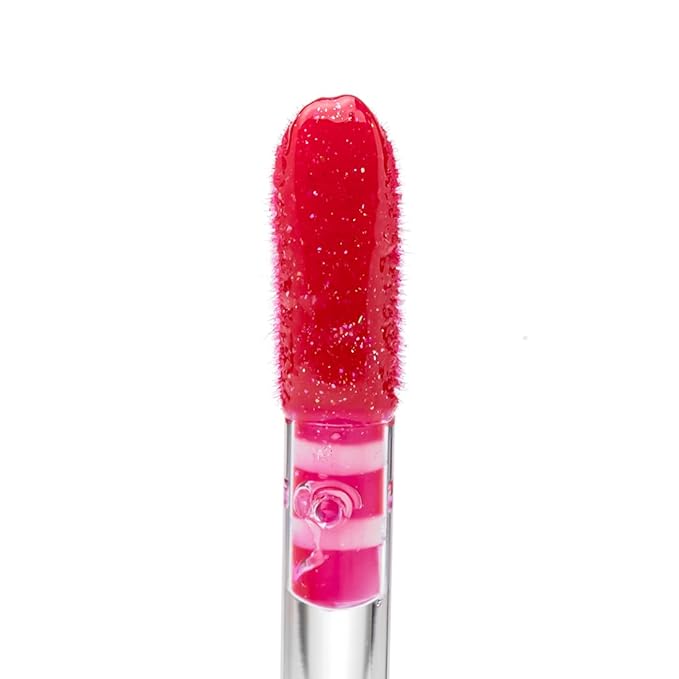Palladio Lip Glaze Serum, Hydrating Lip Gloss with Peptides & Hyaluronic Acid for Plump, Smooth, and Nourished Lips – Vegan, High-Shine, Non-Sticky Finish (Cherry Sangria)