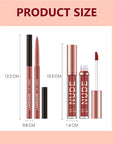 LANGMANNI 6 Matte Lipstick with 6 Lipliners Durable Makeup Set,Long-Lasting Non-Stick Cup Not Fade Waterproof Pigmented Velvet Lipgloss Kit Beauty Cosmetics Makeup Gift for Girls (#B)