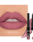evpct 1Pcs Mauve Matte Lip Liner Stain Liquid Lipstick Makeup Set for Women, Mauve Lip Stick Liner Combo Long Lasting Waterproof Lipsticks labiales matte mate larga duracion Long Wear 24 hour Lipstick