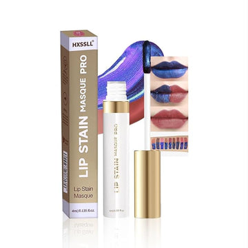 Lip Stain - Wipe-Off & Peel Off Lip Color | Waterproof, Long Lasting, Transfer-Resistant, Smudge-Proof Lip Tint | Easy Wipe Finish, High Pigment | All-Day Vibrant Kiss-Proof Lip Stain, brown