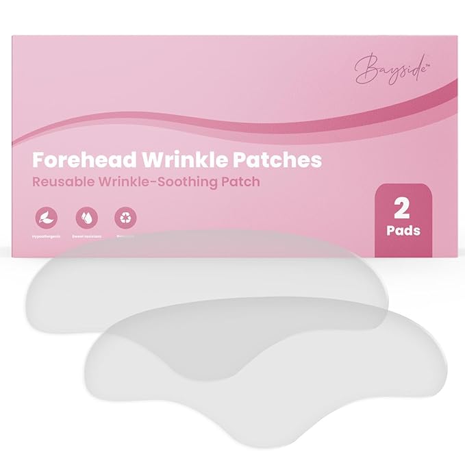 Forehead Wrinkle Patches | Non-Invasive Reusable Skin Care Solution | Fine Lines and Wrinkles Smoothing | Pairs with Eye Patches and Face Tape | Long-Lasting Skin Pads for a Smoother Look | Pack of 2