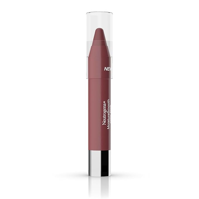 Neutrogena MoistureSmooth Color Stick for Lips, Moisturizing and Conditioning Lipstick with a Balm-Like Formula, Nourishing Shea Butter and Fruit Extracts, 100 Pink Nude, 011 oz Pack of 1