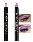 Kaely 2Pcs Cream Eyeshadow Stick Set for Eyes,Pink & Light Purple Shimmer Pen,Eye Brightener Halloween Makeup,sombras para ojos,Smooth Eye Shadow Highlighter Crayon Pencil Waterproof,07+08