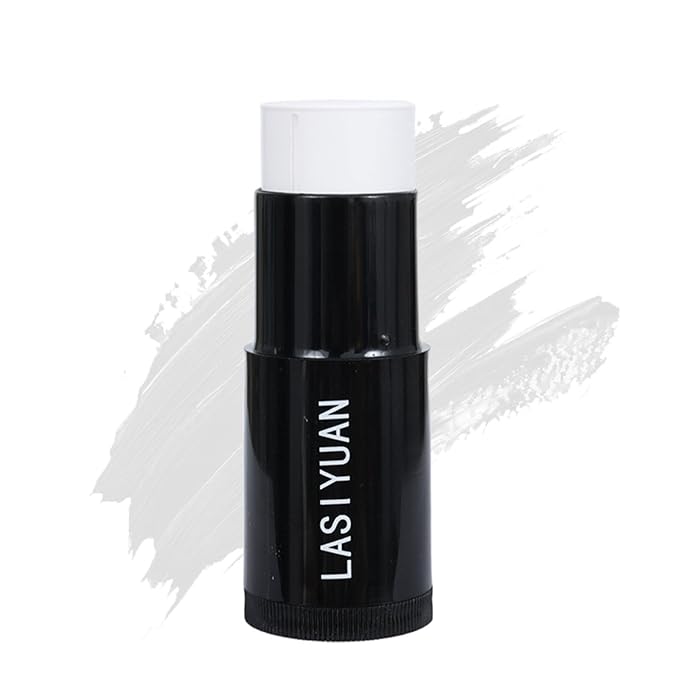 Face Body Paint Stick (WHITE)，Water Resistant Sports Body Makeup Athletes Softball， Football Baseball Eye Stick， Professional Halloween Face Makeup Kit ，for Halloween costume， Zombie Clown Vampire