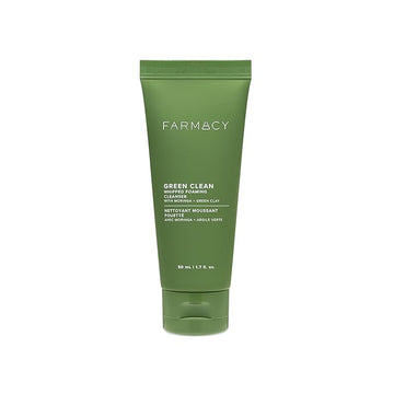 Farmacy Foaming Face Wash for Oily Skin - Whipped Greens Oil-Free Gentle Facial Cleanser & Exfoliator - Infused with Green Clay to Remove Impurities, Control Oil & Maintain Skin Hydration (50ml)