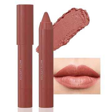 BINGBRUSH Crayon Matte Longwear Lipstick Pack Set,Moisture Smooth Color Stick Ultimate Lip Crayon for Makeup Collection - Waterproof Velvet Lipgloss (05#, 1 Count (Pack of 1))