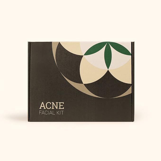 Herb’N Eden - Acne Facial Kit - Cleanse, Mask, Tone, & Moisturize - Natural Ingredients & Essential Oils - Made in USA - 5 Product Set includes Wash, Toner, Serum, Clay Mask, Sisal