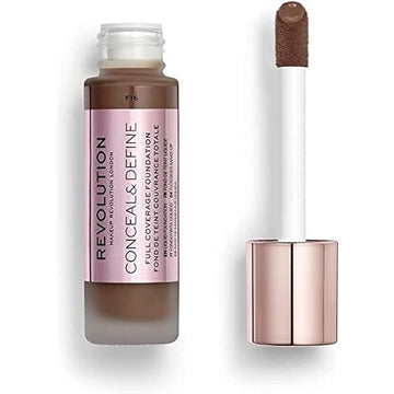 Makeup Revolution Conceal & Define Foundation, Cream Foundation Cruelty-Free, F16, 23ml
