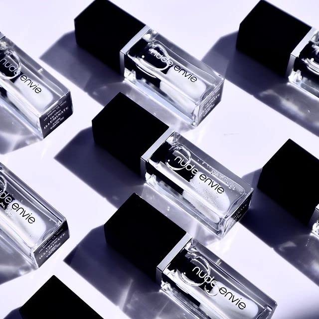 nude envie Lip Gloss - Certified Vegan Lipgloss Cruelty-Free and Paraben Free - Enriched with Vitamin E and Jojoba Oil (Illuminate)