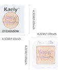Kaely Pressed Single Eyeshadow Makeup, Light Nude Brown Shimmer Highly Pigmented Monochrome Eye Shadow Palette, Waterproof Neutral Powde Mini Eyeshadow, sombras para ojos, Lightweight Blendable, 20