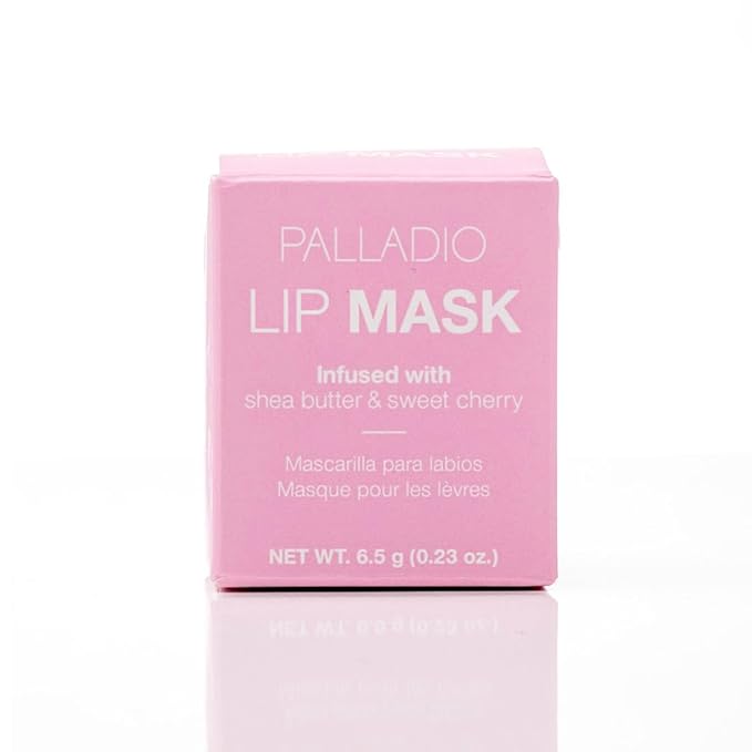 Palladio Lip Mask Intense Overnight Moisturizer to Nourish and Repair Dry Lips While Sleeping, Hydrates for Smooth, Soft, Plump Lips Infused with Shea Butter and Sweet Cherry