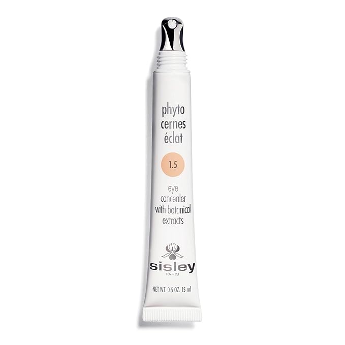 Sisley Paris Phyto-Cernes Eclat, No. 1.5 - 15 mL - Eye Concealer - Tinted Anti-Dark Circles Product - Instantly Masks Dark Circles & Targets Puffiness - Natural, Long-Wear Finish - Includes Brush